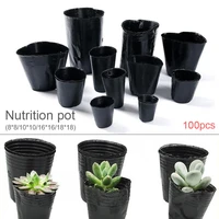 100pcs high quality plastic flower pot nursery pots set seedling plant holder planter box container for home garden tools