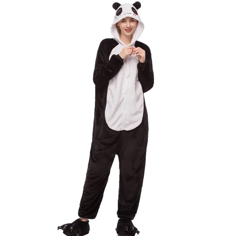 Adults Kigurumi Panda Pajamas Sets Sleepwear Pyjama Animal Suit Cosplay Women Winter Garment Cute Animal Winter Costume