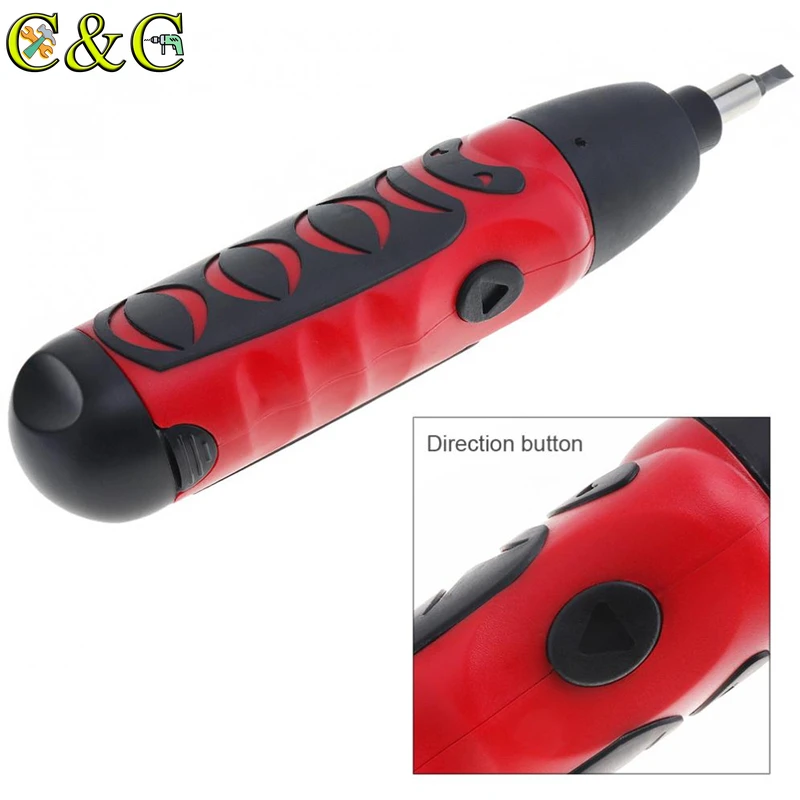 6V Dry Battery Electric Screwdriver Cordless Mini Drill Repair Tool with Bidirectional Switch and 11 Bits for home Maintenance |