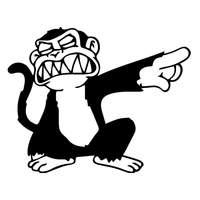 car decals and stickers angry monkey fingertips funny car motorcycle car stickers personalized exterior vinyl decal16cm12cm