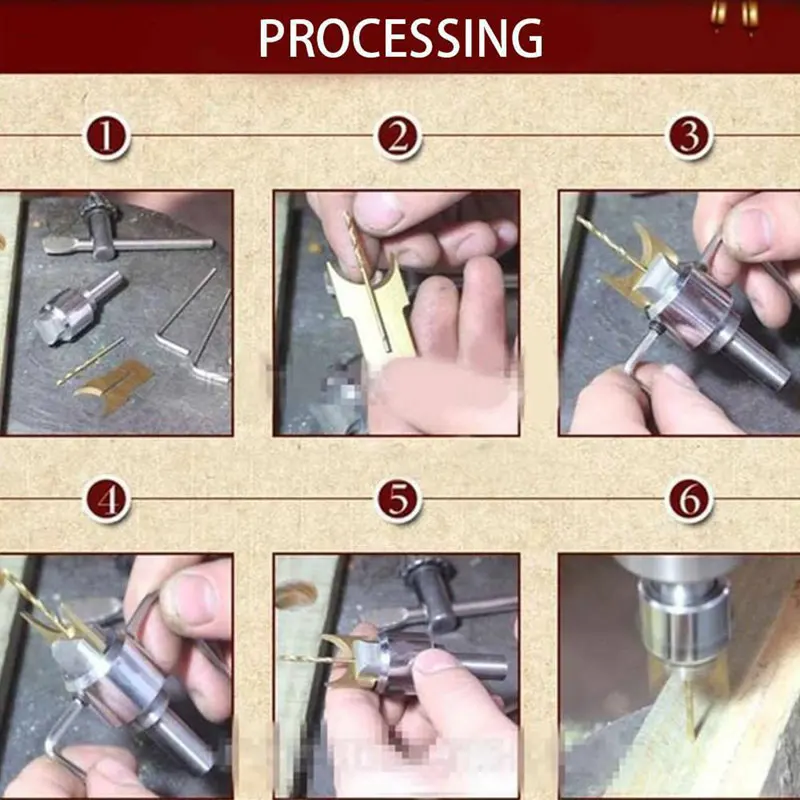 

Set Of 16 Pieces 14-25 Woodworking Round Beads Buddha Beads Alloy Knives Bead Making Drill Set Kit Tool For DIY