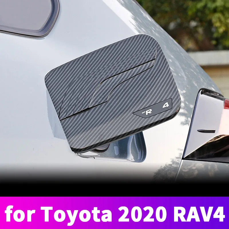 

For New Toyota RAV4 2020 Car Throttle Cover ABS Carbon fiber Fuel Tank Cap Sticker Exterior Modification Decoration