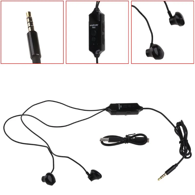 Черный Цифровой Bluetooth Диктофон для телефонных звонков в ухо наушники iphone Facebook Skype