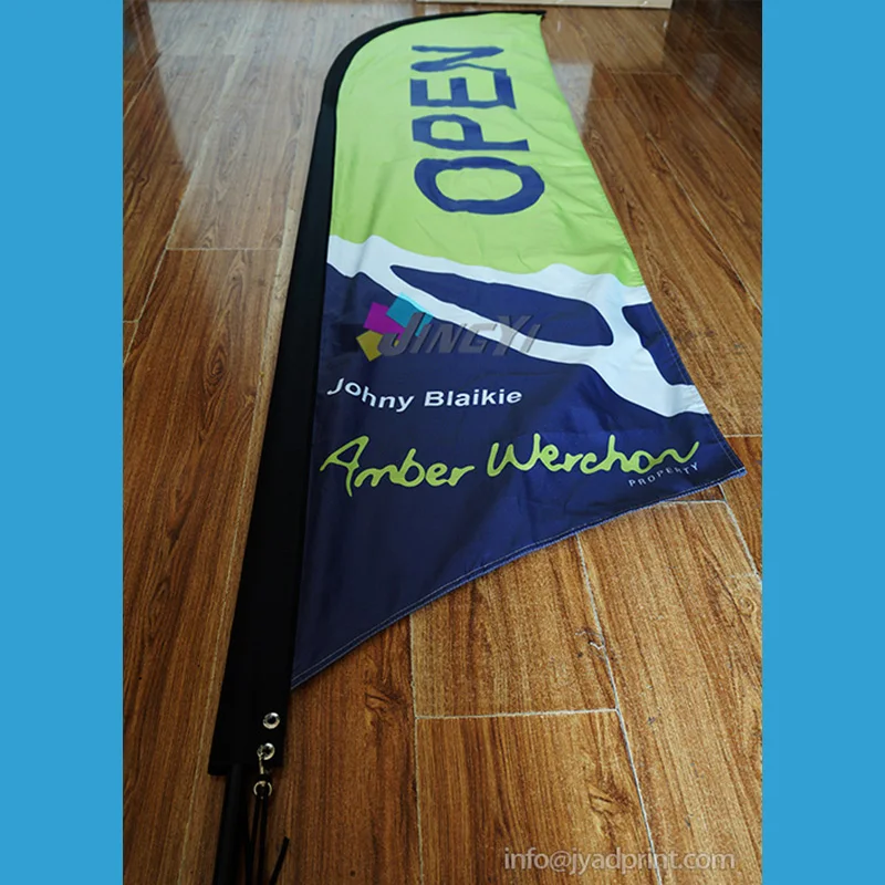 Высота 4 м внешняя фотография двусторонняя печать пляжный флаг открытый баннер