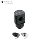 Barrowch, резьба Поворотный переходник дюйма G14 дюйма, 90 , чернаясеребристая, с гладкой поверхностью воды, адаптеры охлаждения металлическая, с наружной резьбой на женскую FBWT90-MR