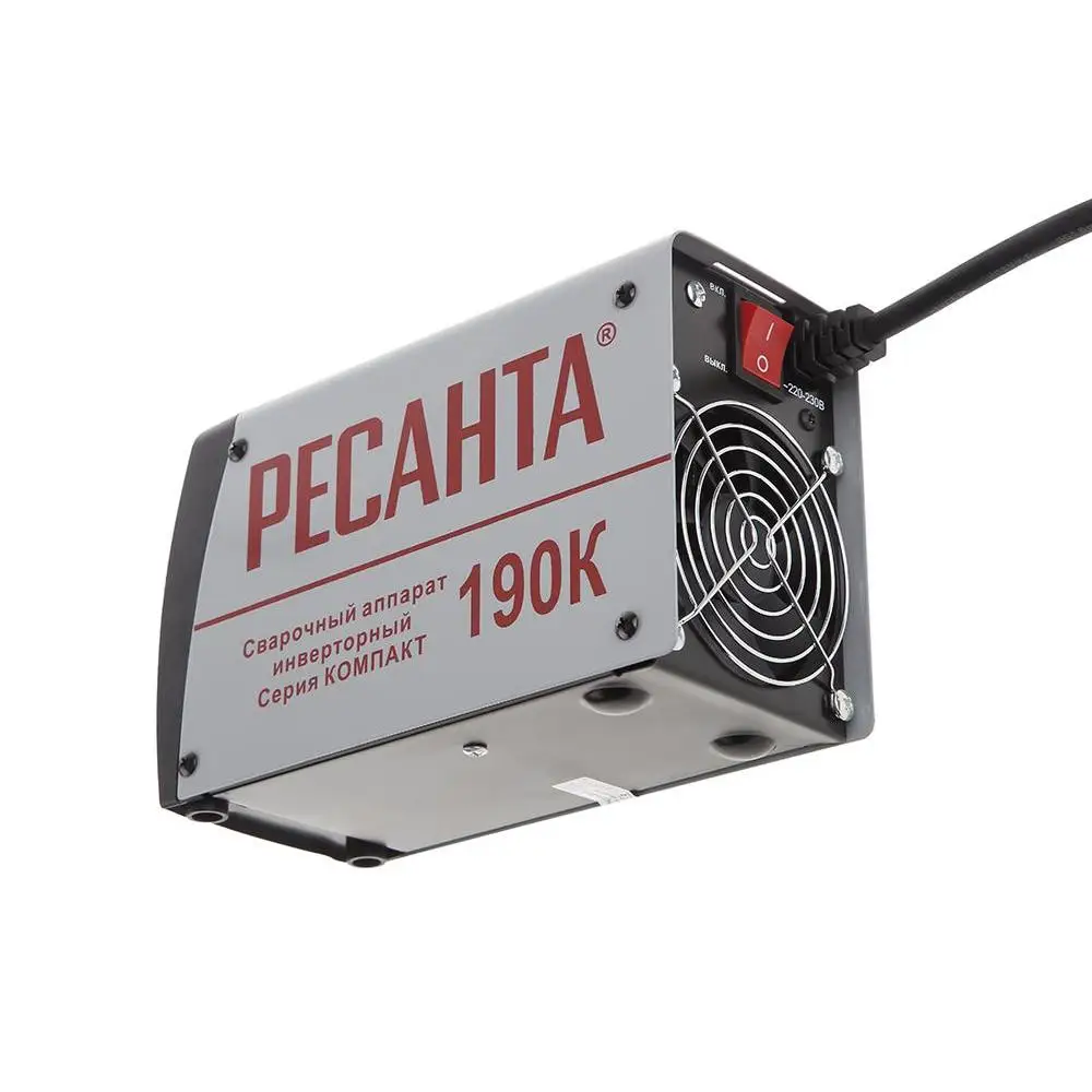 Инвертор сварочный РЕСАНТА САИ 190К компакт 140-220В MMA 10-190А 70% 80В max5мм IP21 | Инструменты