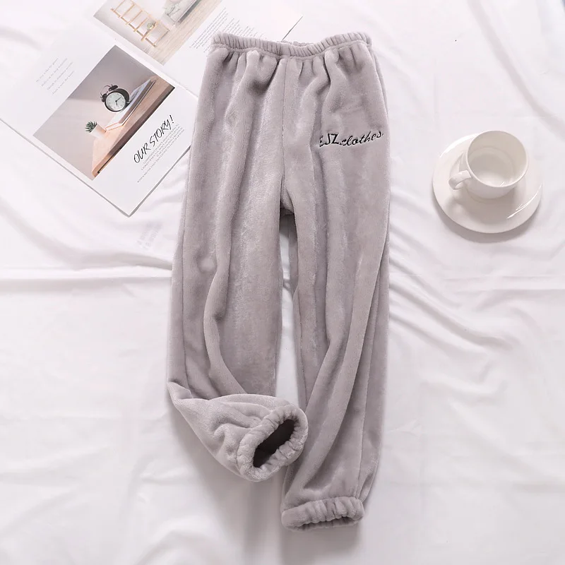 Flannel Material Sleep Pants Sleepwear For Winter Warm Bottoms Kids 1133 |