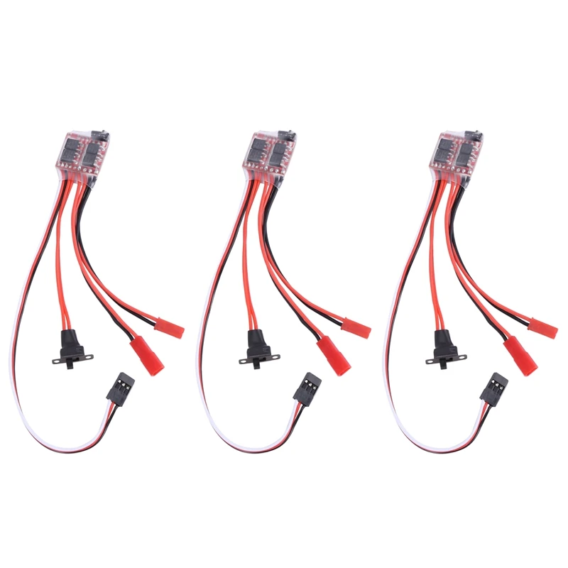 

3X 20A Bustophedon ESC Brushed Speed Controller For RC Car Truck Boat