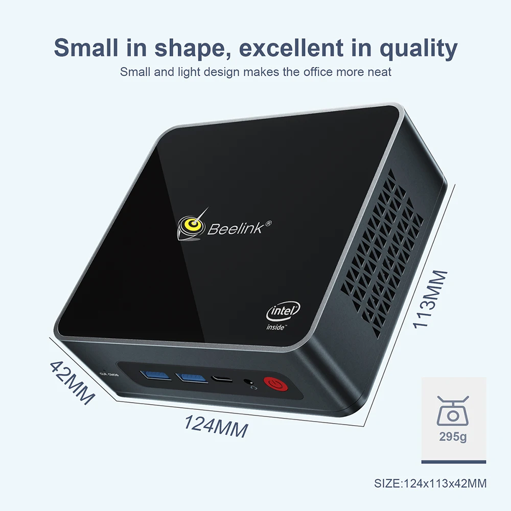 Beelink U59 Windows10 мини-ПК Intel Lake процессор N5095 2 9 ГГц DDR4 16 ГБ 512 SSD 1000M LAN BT4.0 Настольный
