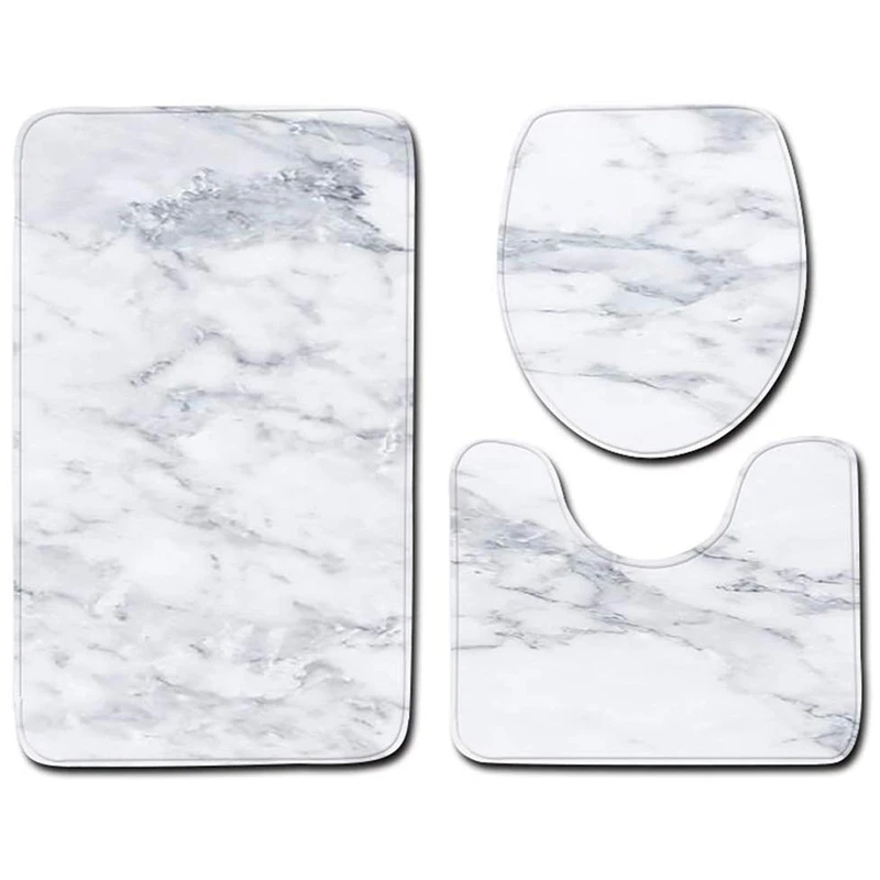 4 шт./компл. набор штор для душа с ковриками и аксессуарами принтом полный