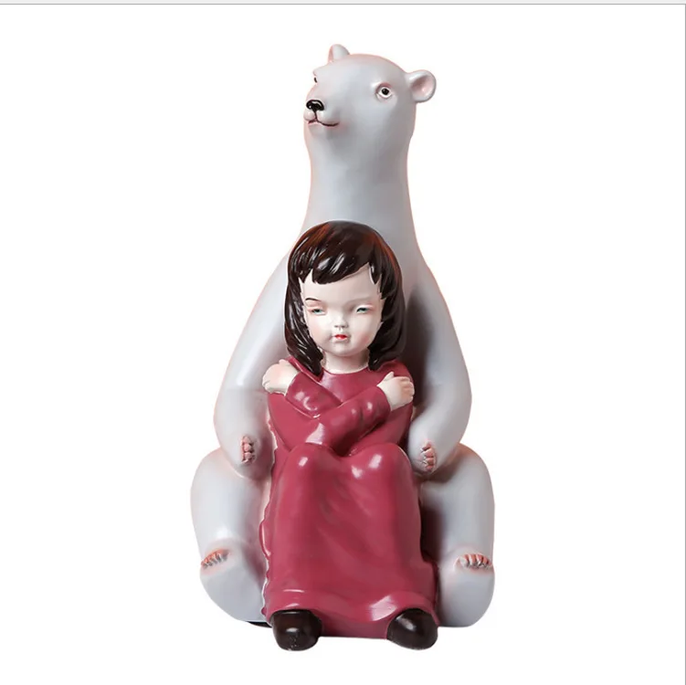 

resin craft home decoration accessories Nordic creative resin crafts furnishings bubble girl and animal furnishings decorations