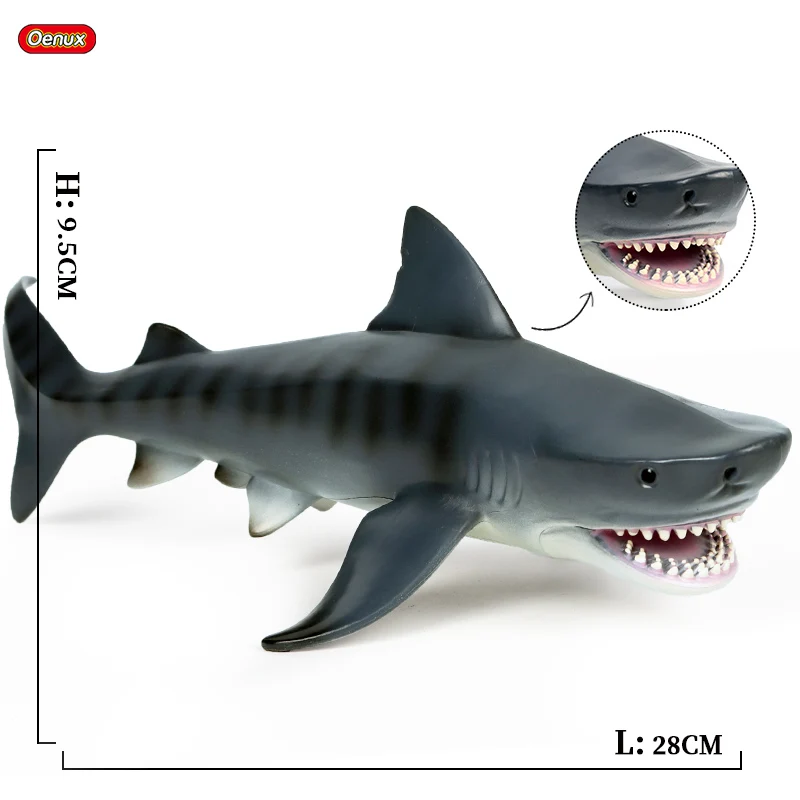 Экшн фигурки из ПВХ Oenux Savage Sealife Shark Имитация океана большой акулы Megalodon