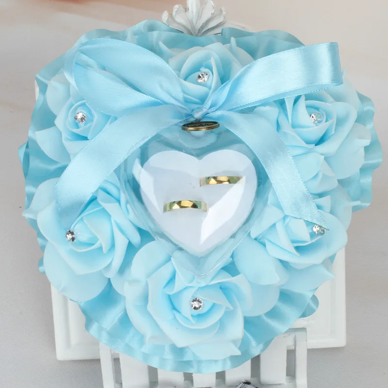 Пенопластовые розы в форме сердца 18x17см Подарочная коробка для кольца на День