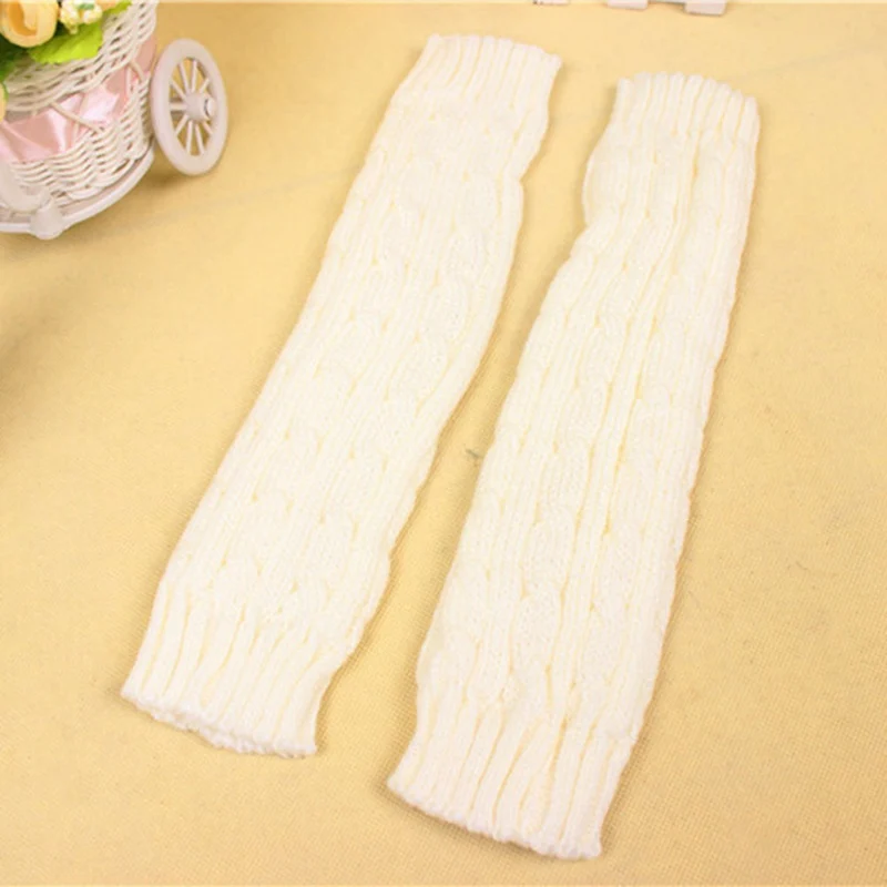 

Winter Gloves Fashion Wrist Arm Hand Warmer Knitted Long Fingerless Gloves Mitten Motor Gloves Women Without Fingers Femme Gifts