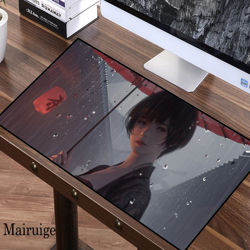 

40X80cm Anime Girl Mouse Pad XXL Lockedge Rubber Computer Laptop Desk Mat Large Gamer Mousepad Gaming Accessories PC Decoracion