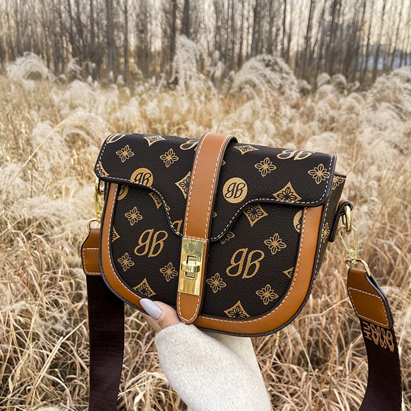 

High Quality PU Half Moon Bag for Women 2021 New Fashion Single Shoulder Messenger Flap Bags Famous Designer Purses and Handbags