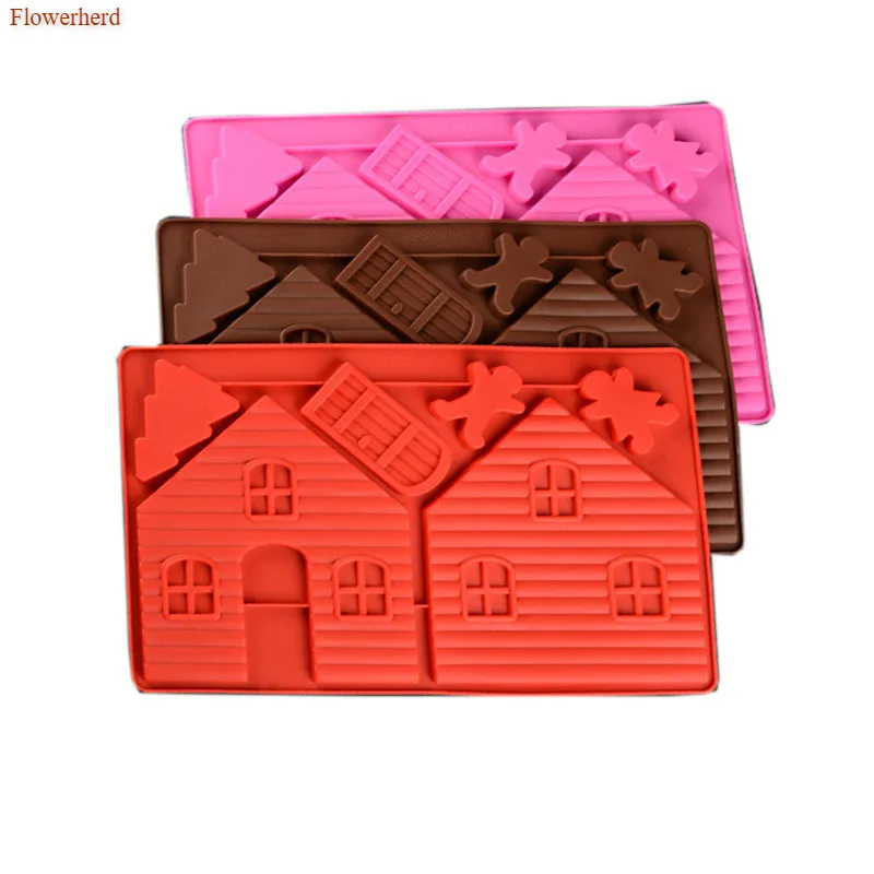 Рождественская силиконовая форма для имбиря шоколадного печенья креативные