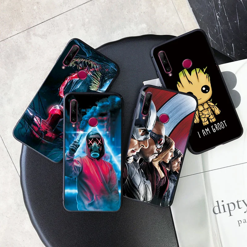 Чехол для huawei Honor 10i черный чехол ТПУ чехол для Honor 10i 10 10 Lite Marvel Heroes чехол для телефона для huawei Honor 10i задняя крышка