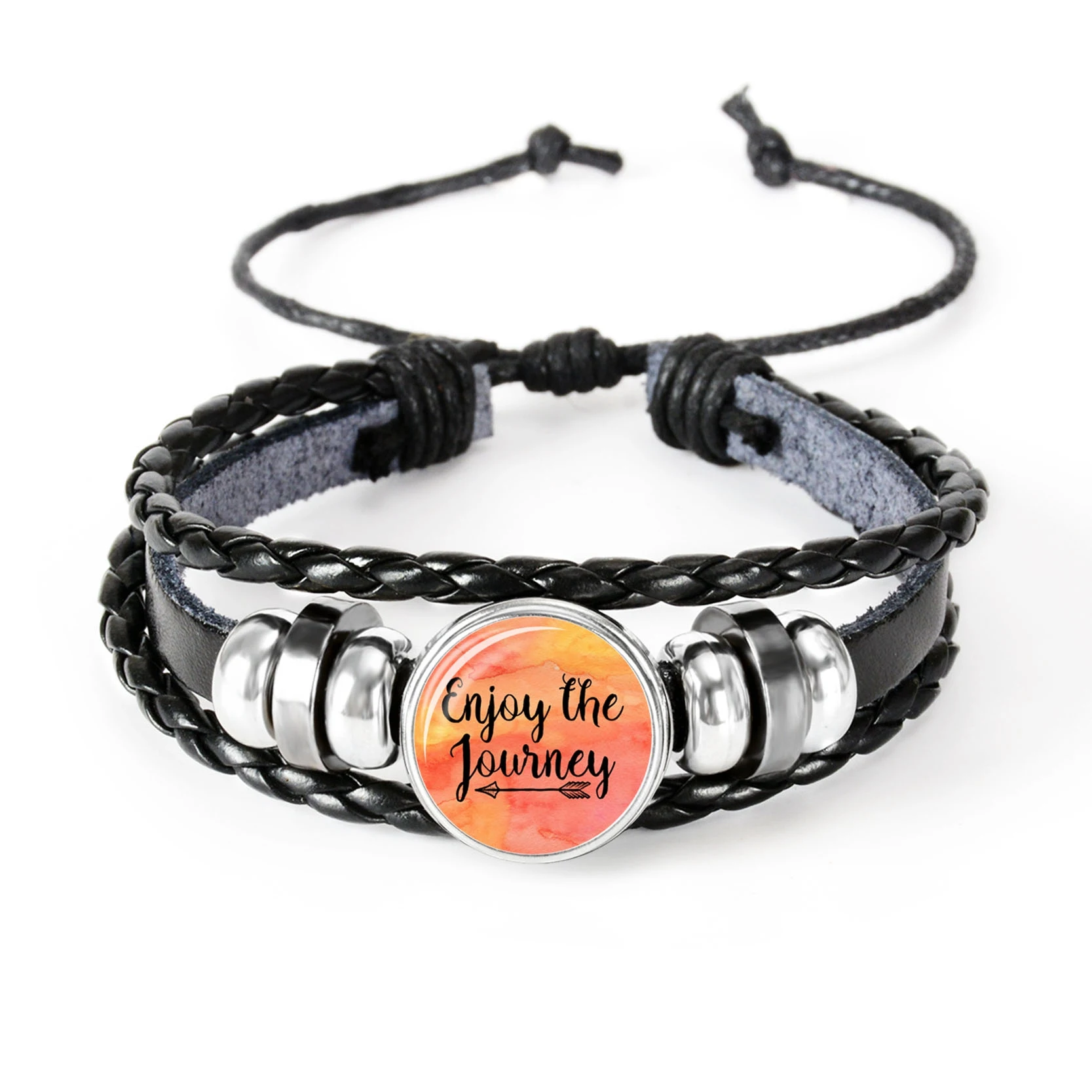 Какой чудесный мир многослойный кожаный плетеный браслет ручной работы цитата