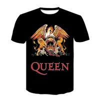 2021 new malefemale queen t shirt fashion casual 3d printing t shirt queen rock band t shirt black streetwear t shirt
