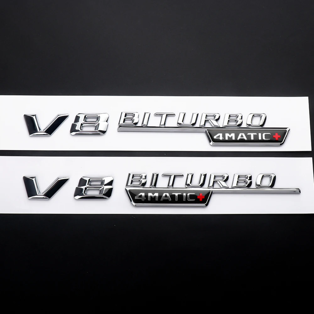 

2 шт., наклейки на крыло багажника автомобиля Mercedes Benz V8 BITURBO 4matic TURBO 4matic + эмблема GLK GLA CLA