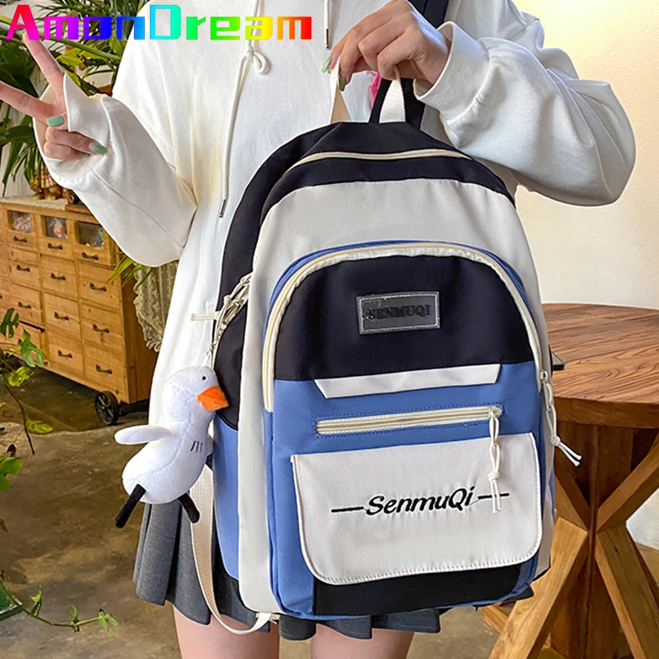 

Women's Backpack Preppy Style Harajuku School Bag Teenager Girl Bagpack Female Cute Bookpack Big Capacity Mochila Fancy Rucksack