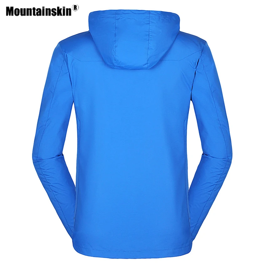 Mountainskin мужские куртки с капюшоном для походов, спортивные куртки для активного отдыха, ветровка для альпинизма, кемпинга, треккинга, мужские одноцветные пальто VA616