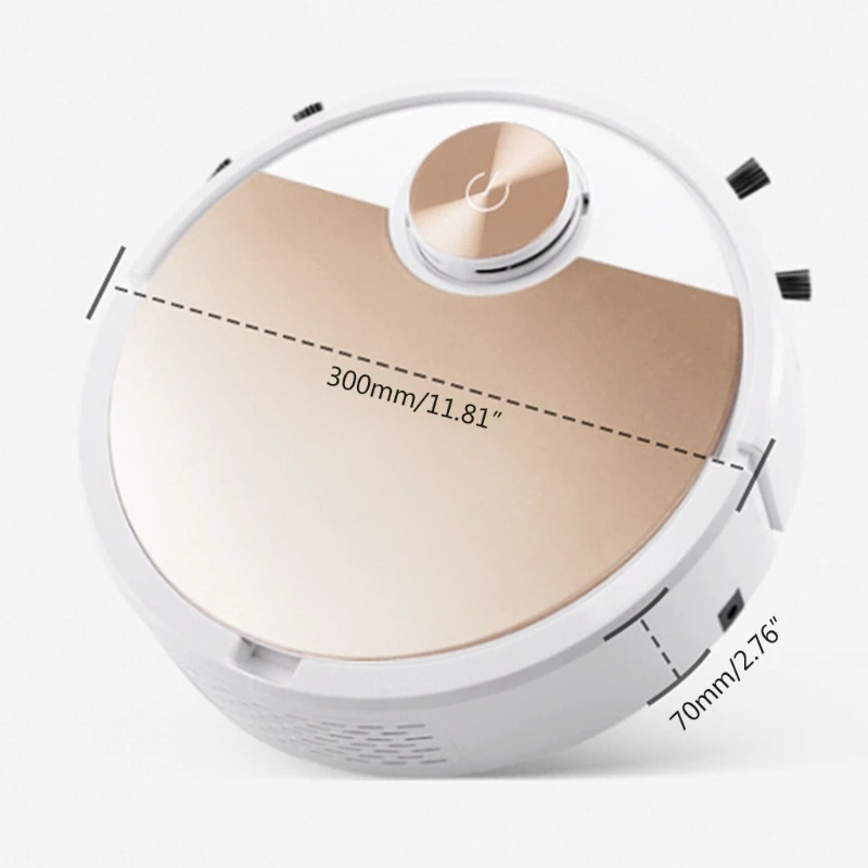 

Mini Wireless Auto Robotic Vacuums Rotary Rubbing Mode No Dead Ends Super Quiet with Cleaning Mop Cloth Wet/Dry Use