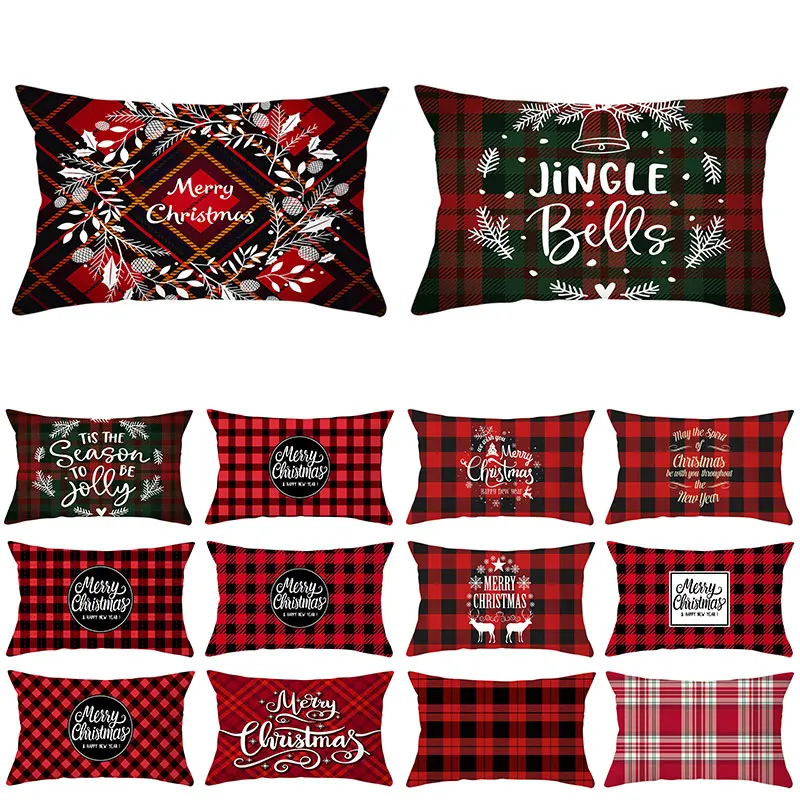

30*50 Christmas Red Series Peach Skin Pillowcase Red Series Peach Skin Pillowcase Modern Christma Style Home Textiles