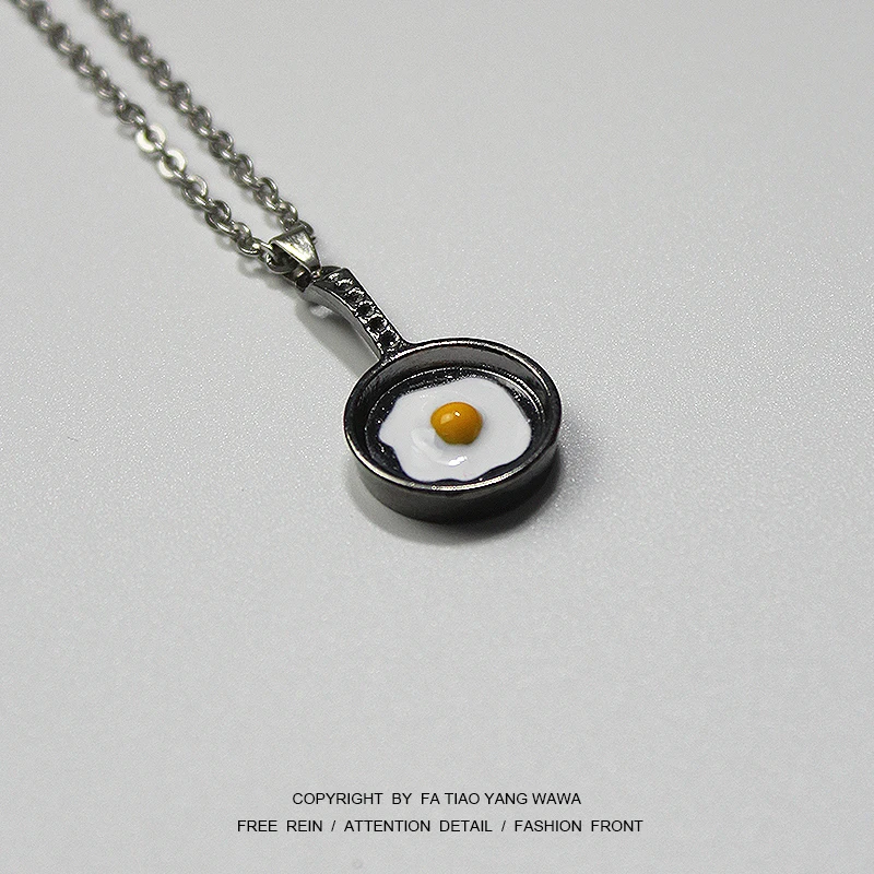 

Poached egg pan necklace