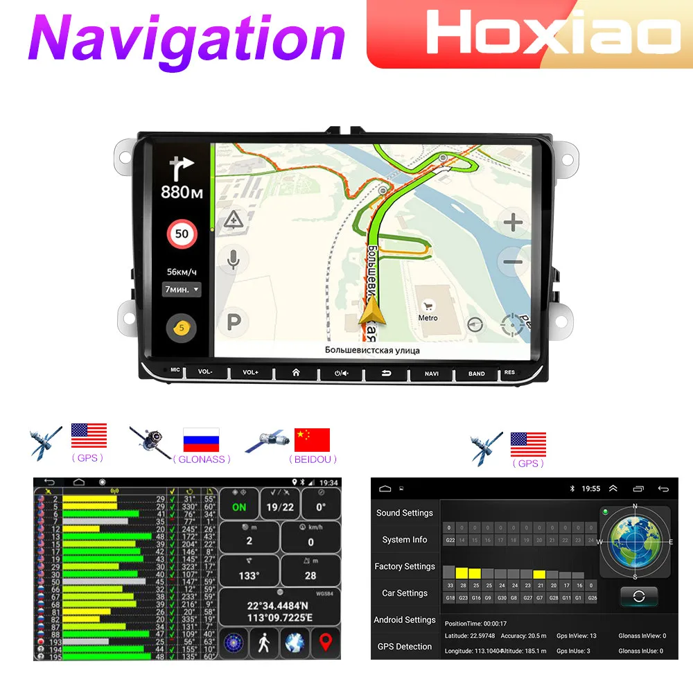 Автомагнитола 2 din на Android мультимедийный видеоплеер для Volkswagen VW Golf Polo Passat B7 B6 Skoda