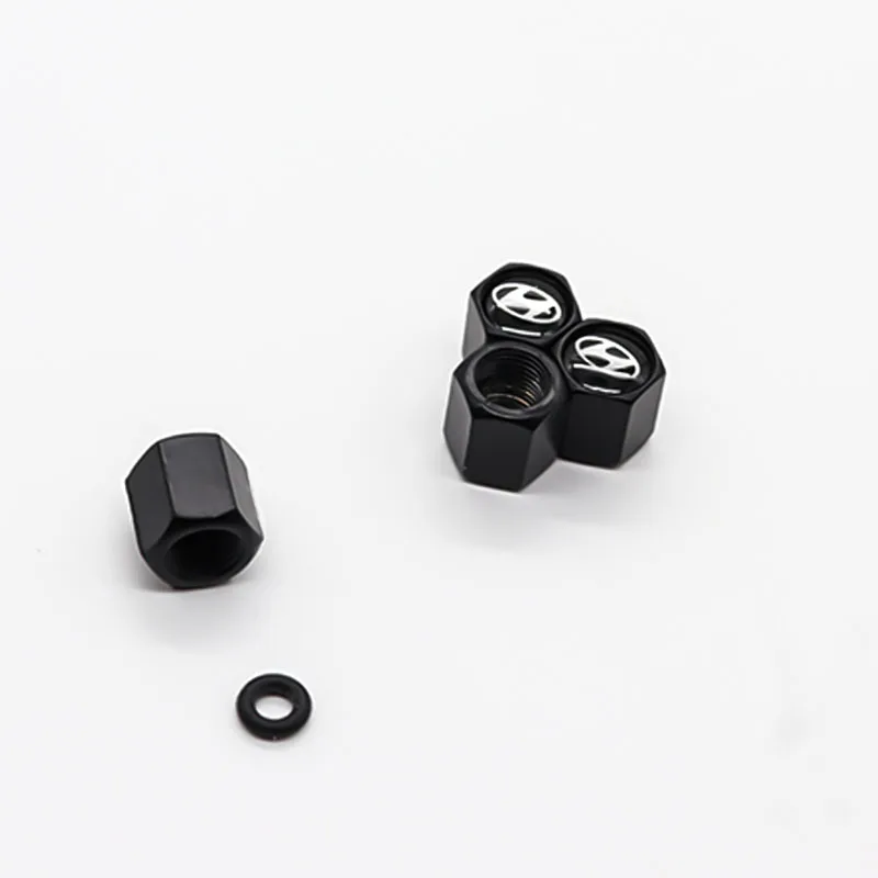 

Car parts 4 car tire valve caps car dust caps and small wrenches can be used as key rings at the same time suitable for HYUNDAI-