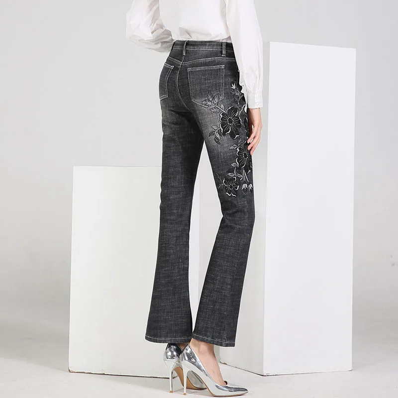 FERZIGE новые зимние теплые толстые джинсы женские повседневные брюки с высокой