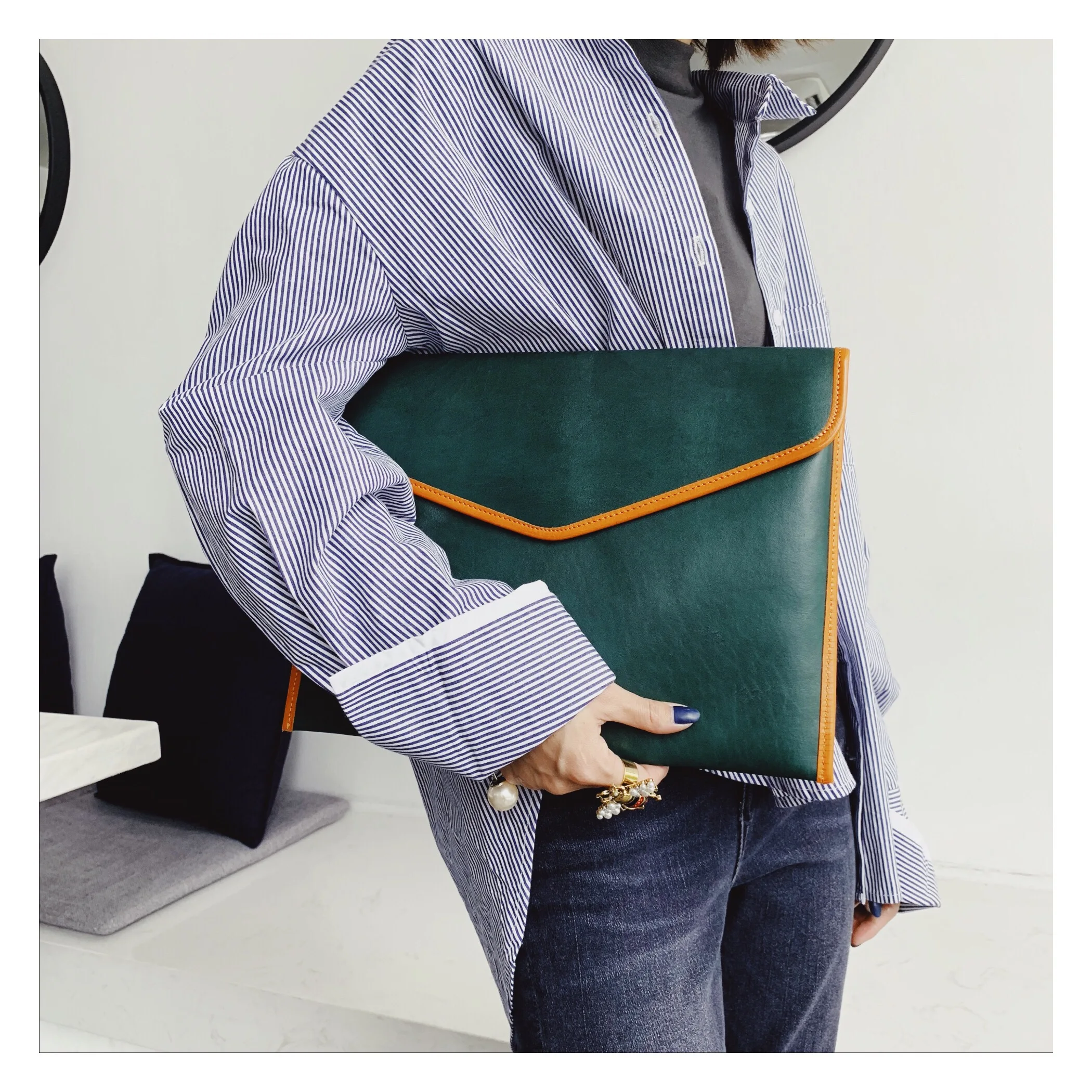 Xiao.p Fashion New Clutch Bag Trend Envelope Clutch High Quality Pu Leather Business Casual Large Capacity Hand Bags For Male
