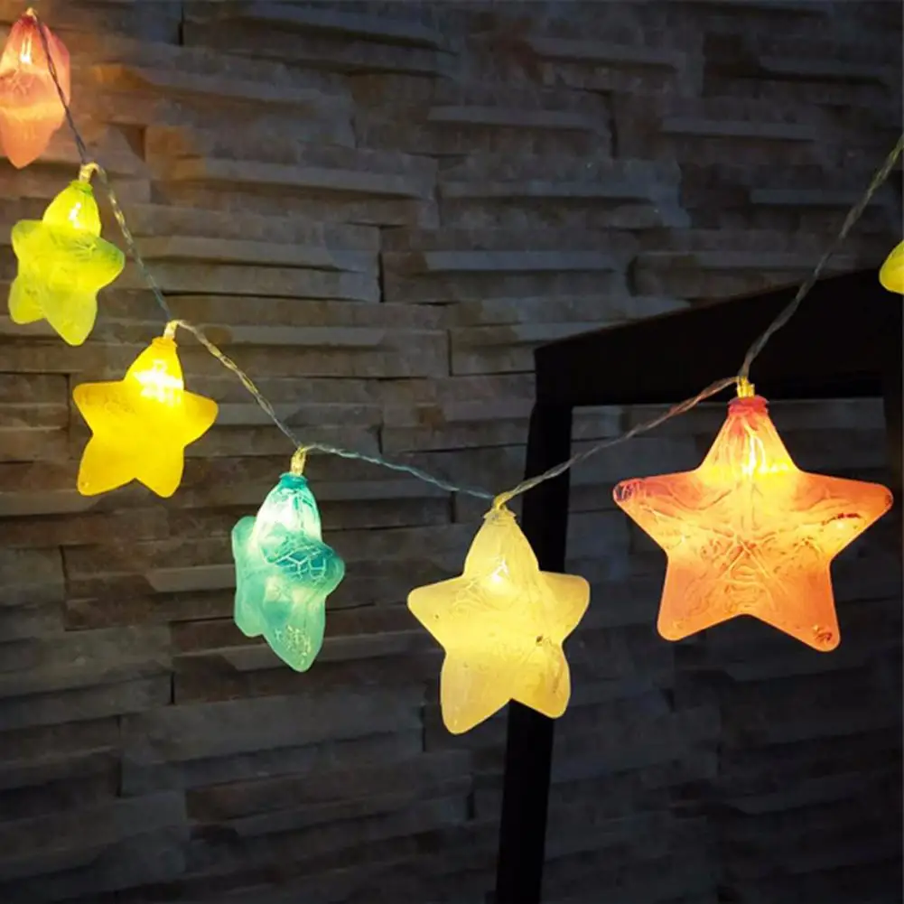 

Fairy Light 5-pointed Star Shape Christmas Decoration 10 LED Christmas Fairy Lighting String Xmas Gift for Wedding Party Decor