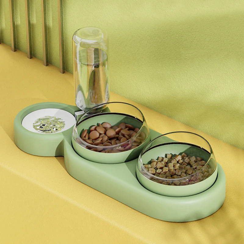 2021 Автоматическая миска для домашних животных кошка зернистая еды с водяным