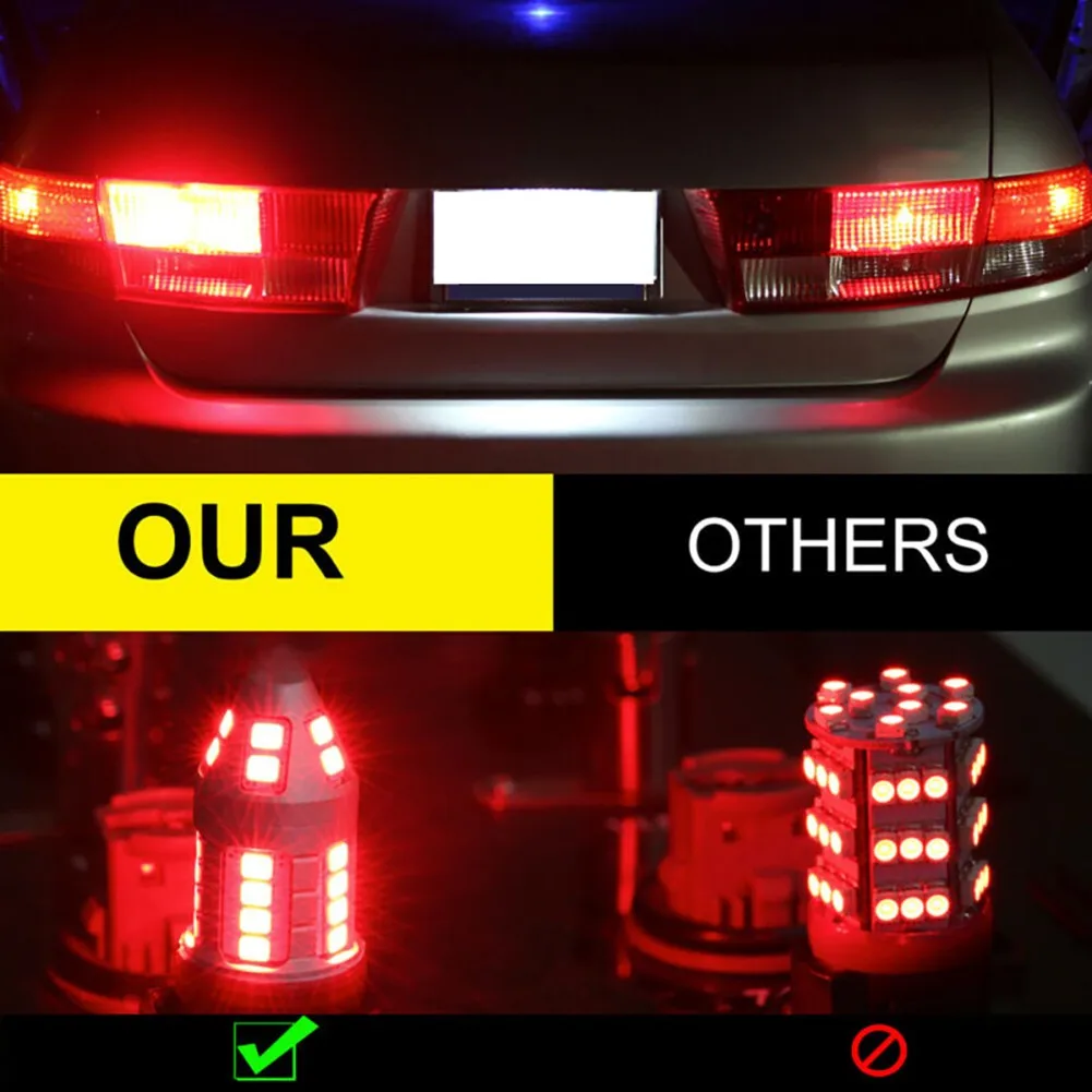 

2PCS LED Light Bulbs 3157 LED Light Parking Red Stop Universal Durable