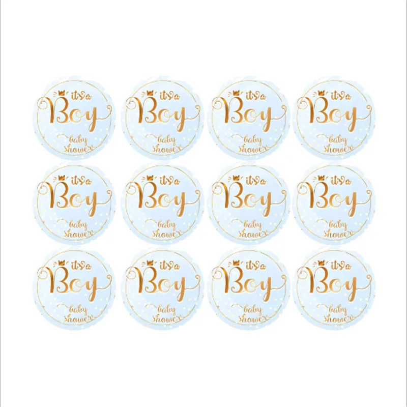 60 шт./компл. золотой мальчик/розовое платье для девочек Baby Shower Пол раскрывая