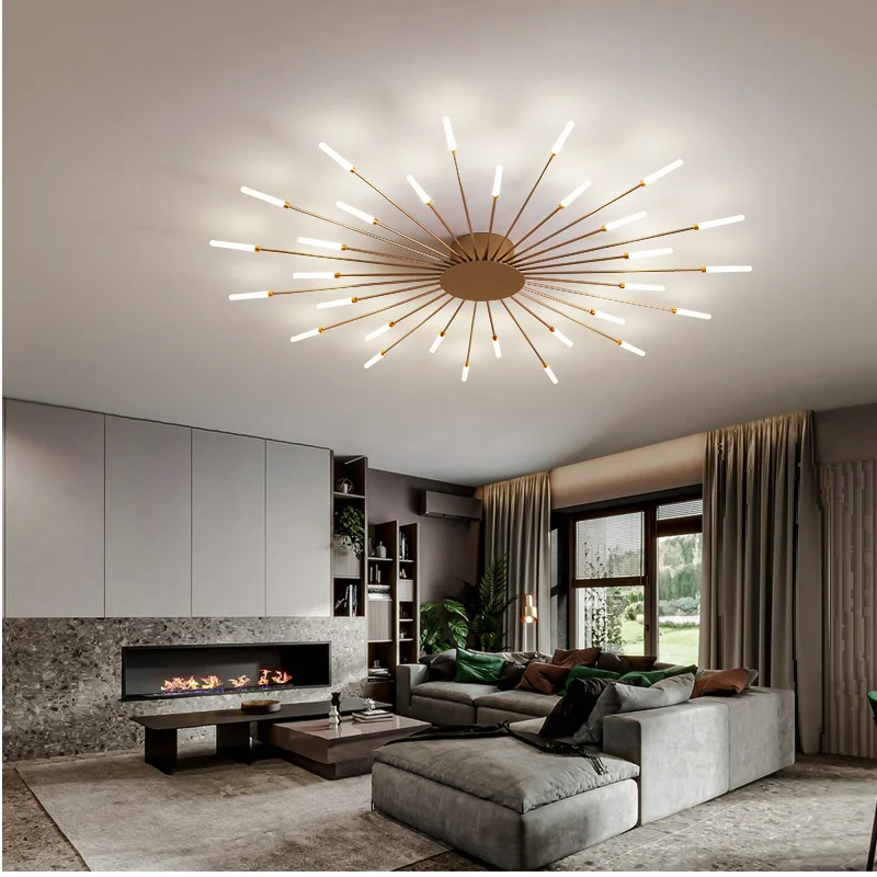New Style led Chandelier For Living Room Bedroom household Modern Led Ceiling fireworks Chandelier Creative Lamp Fixture Frame