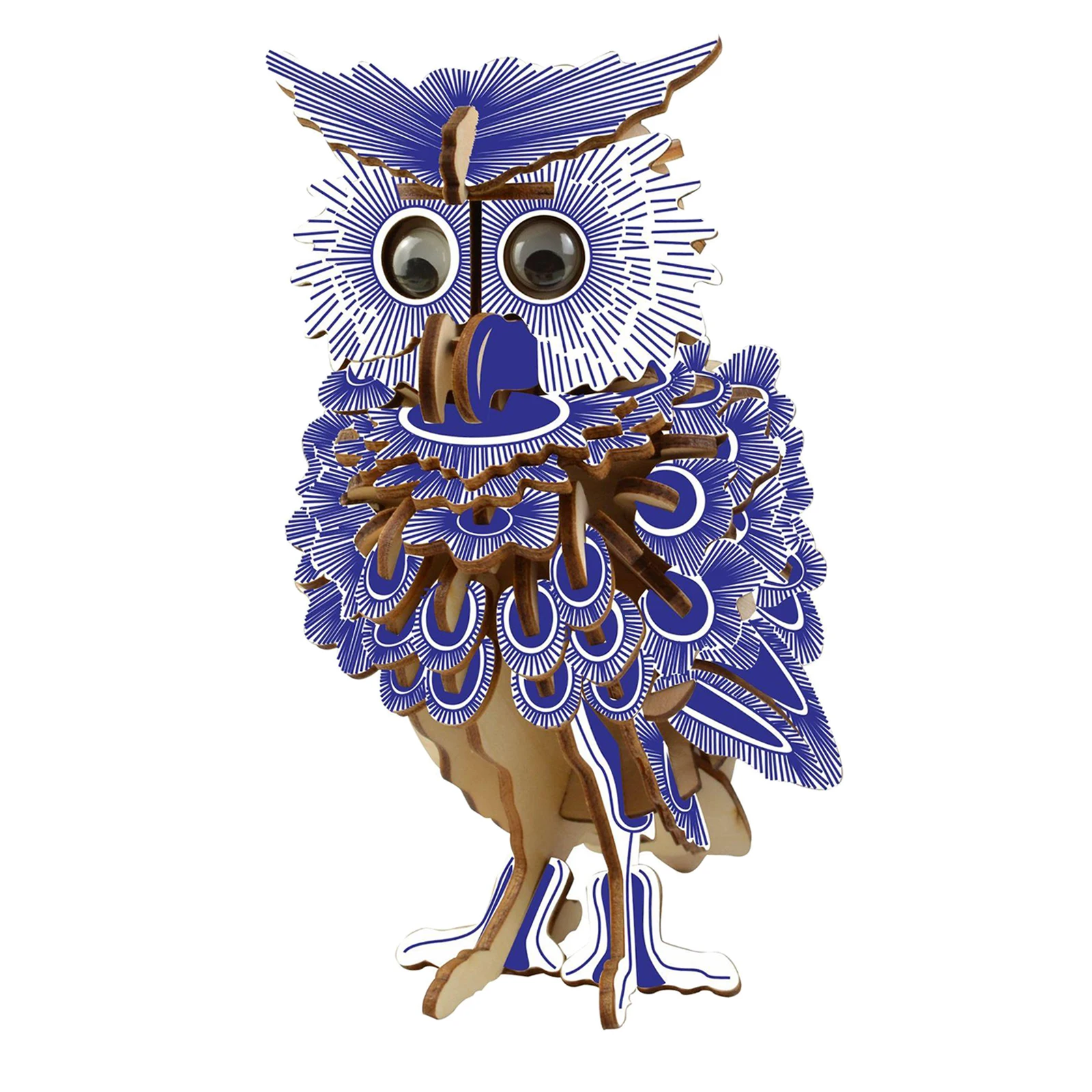 

Animals Owl Mechanical Wooden 3D Puzzle Model DIY Craft Kit Gifts