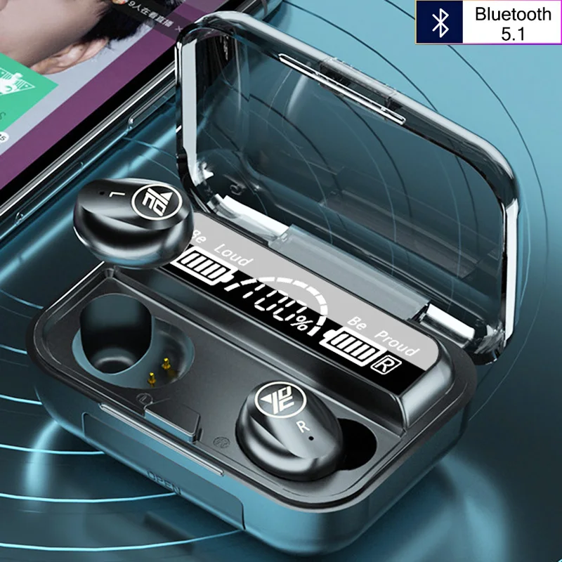 Спортивные музыкальные наушники TWS Bluetooth с микрофоном HD вызовом