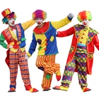 Костюмы на Хэллоуин для взрослых мужчин, косплей, смешной цирковый клоун, праздничное платье для выступления на сцене, шутки
