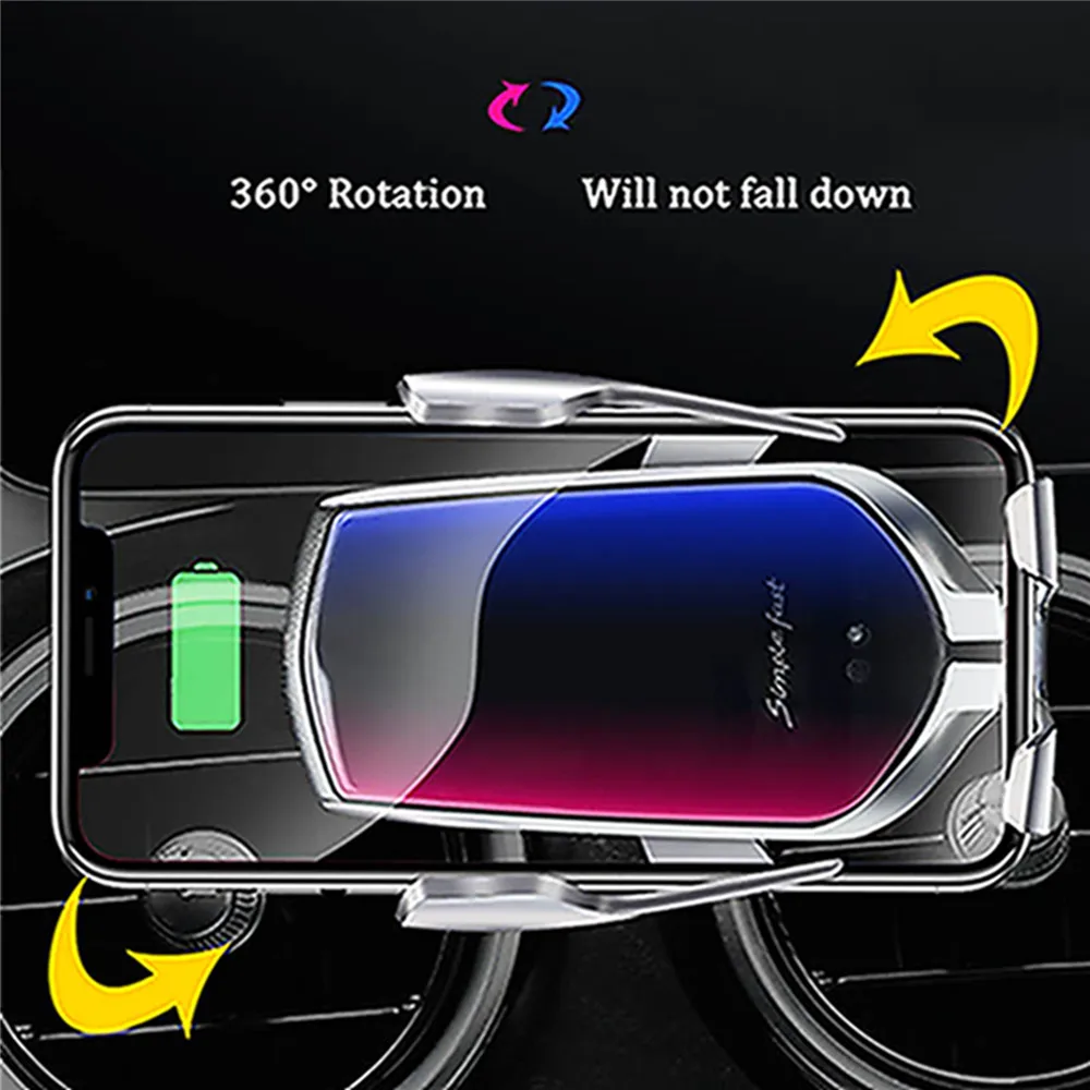 Автомобильное беспроводное зарядное устройство с автоматическим зажимом для Benz