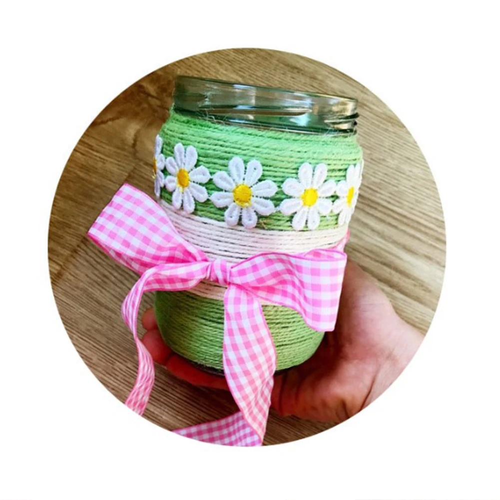 50 м натуральная джутовая веревка искусственная пеньковая подарочная