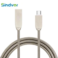 micro usb cable zinc metal type c charger cable for samsung xiaomi huawei htc android mobile phone fast charging data sync cable
