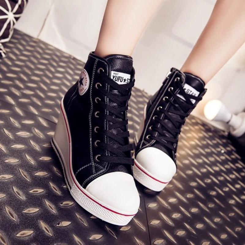 Женские кожаные ботильоны на танкетке со скрытым каблуком Размеры 35 43|Женские