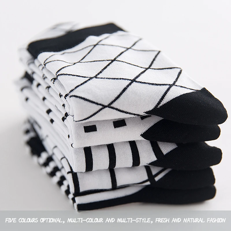 Популярные Модные Классические хлопчатобумажные забавные носки мужские Harajuku