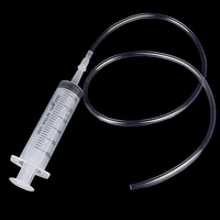 hot 1pcs 60ml large plastic syringe measuring syringe feeding syringe reusable pump with 80cm tube for epoxy resin tool