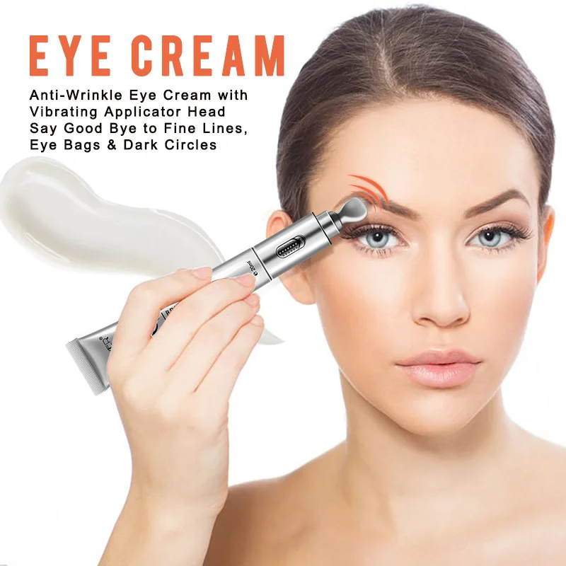 

Shake the same Aliver new anti-wrinkle fine-grained eye bag black eye ring vibration massage metal eye cream eye
