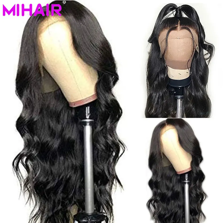 8 26 дюймов 13*4 парик из человеческих волос Remy перуанская волна тела предварительно